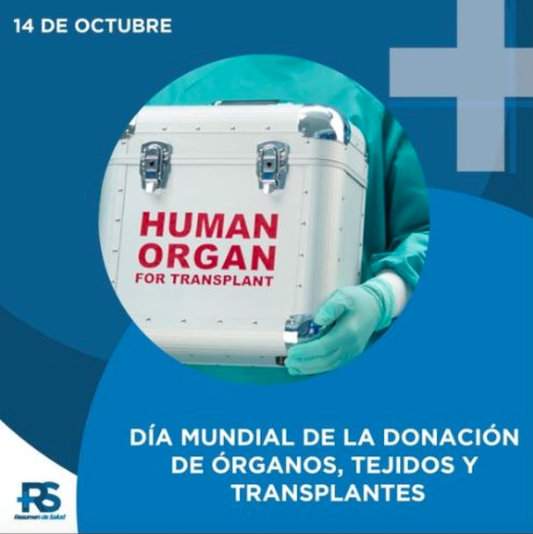 Cada año el 14 de octubre, se conmemora el Día Mundial de la Donación de Órganos, Tejidos y Trasplantes